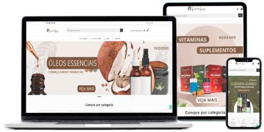 Tema Bamboo em notebook, tablet e celular