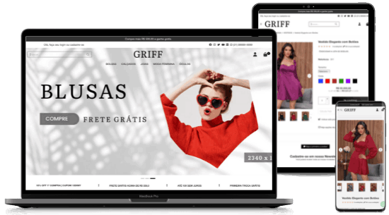 Tema Griff em notebook, tablet e celular